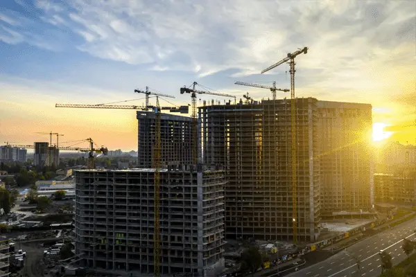 Buildings under construction